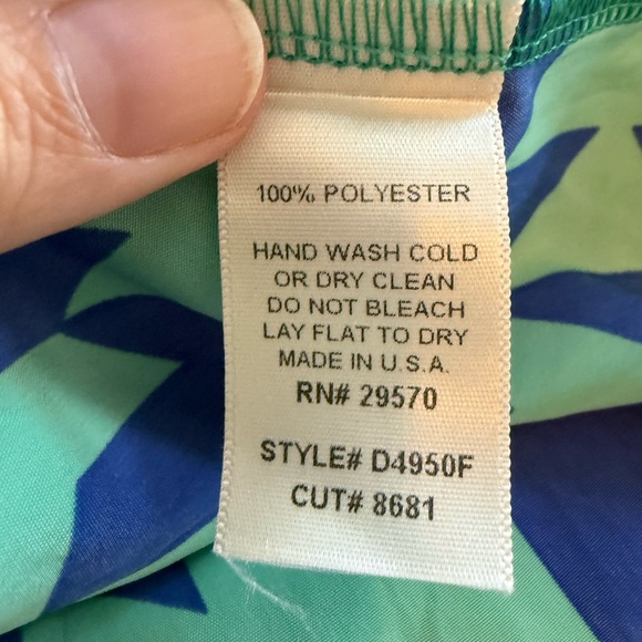 Blue Rain EUC Geometric Mini Dress in Blue & Green size S - Picture 4 of 4